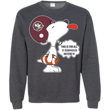 Load image into Gallery viewer, This Is For All U Florida State Seminoles Haters Snoopy Sweatshirt