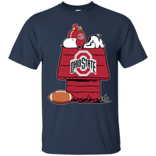 Load image into Gallery viewer, Ohio State Buckeyes Snoopy And Woodstock Waiting For Football Season T - Shirt For Men