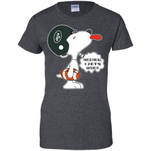 Load image into Gallery viewer, This Is For All U New York Jets Haters Snoopy T-Shirt For Women