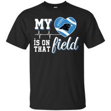 Load image into Gallery viewer, Carolina Panthers Football My Heart is on that Field T - Shirt For Men