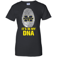 Load image into Gallery viewer, Michigan Wolverines Football It Is In My Dna T-Shirt For Women