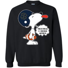 Load image into Gallery viewer, This Is For All U Notre Dame Fighting Irish Haters Snoopy Sweatshirt