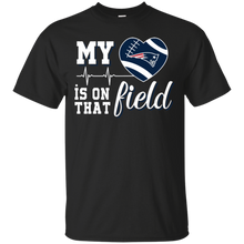 Load image into Gallery viewer, New England Patriots Football My Heart is on that Field T - Shirt For Men