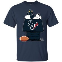 Load image into Gallery viewer, Houston Texans Snoopy And Woodstock Waiting For Football Season T - Shirt For Men