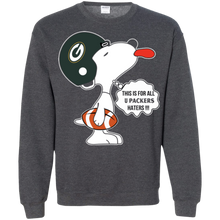 Load image into Gallery viewer, This Is For All U Green Bay Packers Haters Snoopy Sweatshirt
