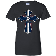 Load image into Gallery viewer, Cross Shirt For Jesus And Winnipeg Jets Fans T-Shirt For Women