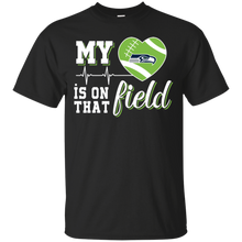 Load image into Gallery viewer, Seattle Seahawks Football My Heart is on that Field T - Shirt For Men