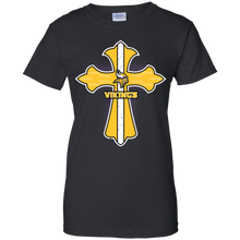 Load image into Gallery viewer, Cross Shirt For Jesus And Minnesota Vikings Fans T-Shirt For Women