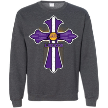 Load image into Gallery viewer, Cross Shirt For Jesus And Los Angeles Lakers Fans Sweatshirt