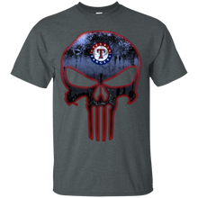 Load image into Gallery viewer, Texas Rangers Baseball The Punisher Skull T - Shirt For Men