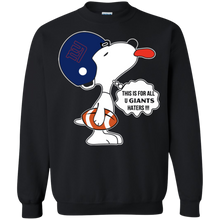 Load image into Gallery viewer, This Is For All U New York Giants Haters Snoopy Sweatshirt