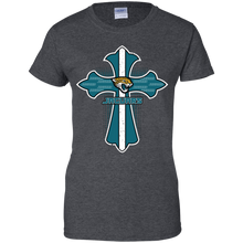 Load image into Gallery viewer, Cross Shirt For Jesus And Jacksonville Jaguars Fans T-Shirt For Women