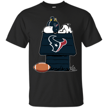 Load image into Gallery viewer, Houston Texans Snoopy And Woodstock Waiting For Football Season T - Shirt For Men