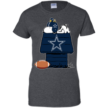 Load image into Gallery viewer, Dallas Cowboys Snoopy And Woodstock Waiting For Football Season T-Shirt For Women