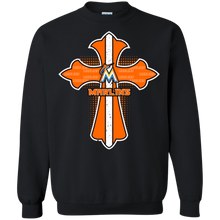 Load image into Gallery viewer, Cross Shirt For Jesus And Miami Marlins Fans Sweatshirt