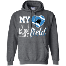 Load image into Gallery viewer, Carolina Panthers Football My Heart is on that Field Hoodie Shirt