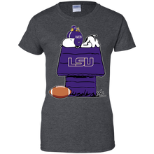 Load image into Gallery viewer, Lsu Tigers Snoopy And Woodstock Waiting For Football Season T-Shirt For Women
