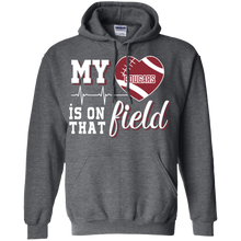 Load image into Gallery viewer, Washington State Cougars Football My Heart is on that Field Hoodie Shirt