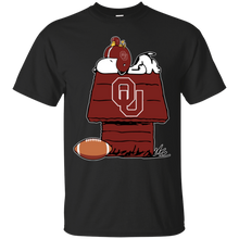 Load image into Gallery viewer, Oklahoma Sooners Snoopy And Woodstock Waiting For Football Season T - Shirt For Men