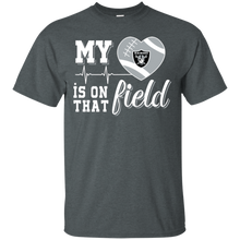 Load image into Gallery viewer, Oakland Raiders Football My Heart is on that Field T - Shirt For Men