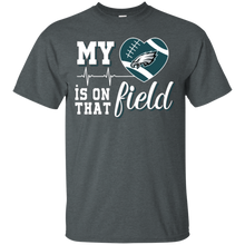 Load image into Gallery viewer, Philadelphia Eagles Football My Heart is on that Field T - Shirt For Men