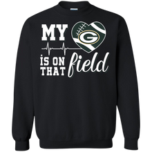 Load image into Gallery viewer, Green Bay Packers Football My Heart is on that Field Sweatshirt