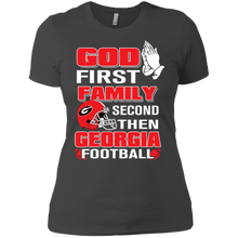 Load image into Gallery viewer, God First Family Second Then Georgia Football T-Shirt For Women