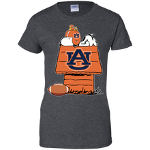 Load image into Gallery viewer, Auburn Tigers Snoopy And Woodstock Waiting For Football Season T-Shirt For Women