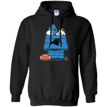 Load image into Gallery viewer, Carolina Panthers Snoopy And Woodstock Waiting For Football Season Hoodie Shirt