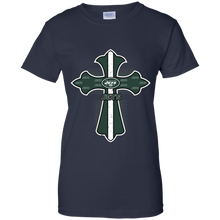 Load image into Gallery viewer, Cross Shirt For Jesus And New York Jets Fans T-Shirt For Women