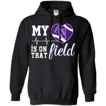 Load image into Gallery viewer, Northwestern Wildcats Football My Heart is on that Field Hoodie Shirt
