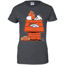 Load image into Gallery viewer, Denver Broncos Snoopy And Woodstock Waiting For Football Season T-Shirt For Women