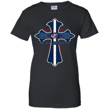 Load image into Gallery viewer, Cross Shirt For Jesus And Columbus Blue Jackets Fans T-Shirt For Women