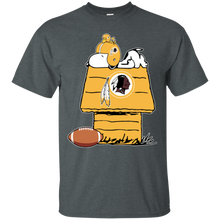 Load image into Gallery viewer, Washington Redskins Snoopy And Woodstock Waiting For Football Season T - Shirt For Men