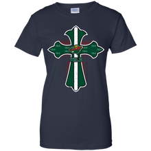 Load image into Gallery viewer, Cross Shirt For Jesus And Minnesota Wild Fans T-Shirt For Women