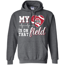 Load image into Gallery viewer, Ohio State Buckeyes Football My Heart is on that Field Hoodie Shirt