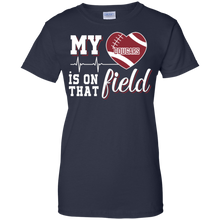 Load image into Gallery viewer, Washington State Cougars Football My Heart is on that Field T-Shirt For Women