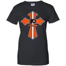 Load image into Gallery viewer, Cross Shirt For Jesus And Philadelphia Flyers Fans T-Shirt For Women