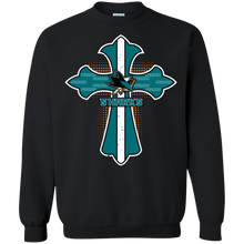 Load image into Gallery viewer, Cross Shirt For Jesus And San Jose Sharks Fans Sweatshirt