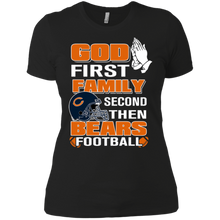 Load image into Gallery viewer, God First Family Second Then Bears Football T-Shirt For Women