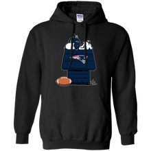 Load image into Gallery viewer, New England Patriots Snoopy And Woodstock Waiting For Football Season Hoodie Shirt