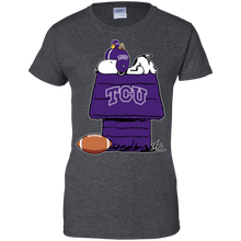 Load image into Gallery viewer, Tcu Horned Frogs Snoopy And Woodstock Waiting For Football Season T-Shirt For Women