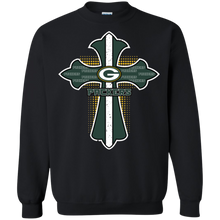Load image into Gallery viewer, Cross Shirt For Jesus And Green Bay Packers Fans Sweatshirt