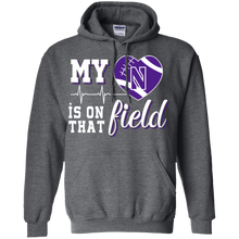 Load image into Gallery viewer, Northwestern Wildcats Football My Heart is on that Field Hoodie Shirt