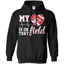 Load image into Gallery viewer, Kansas City Chiefs Football My Heart is on that Field Hoodie Shirt