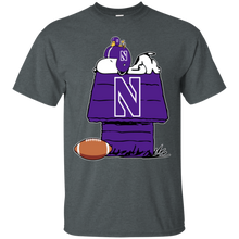 Load image into Gallery viewer, Northwestern Wildcats Snoopy And Woodstock Waiting For Football Season T - Shirt For Men