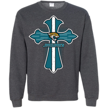 Load image into Gallery viewer, Cross Shirt For Jesus And Jacksonville Jaguars Fans Sweatshirt