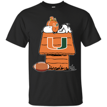 Load image into Gallery viewer, Miami Hurricanes Snoopy And Woodstock Waiting For Football Season T - Shirt For Men