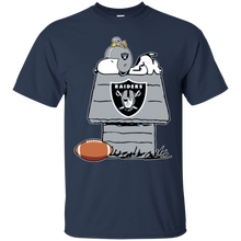 Load image into Gallery viewer, Oakland Raiders Snoopy And Woodstock Waiting For Football Season T - Shirt For Men