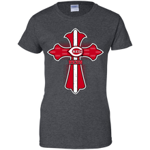 Load image into Gallery viewer, Cross Shirt For Jesus And Cincinnati Reds Fans T-Shirt For Women